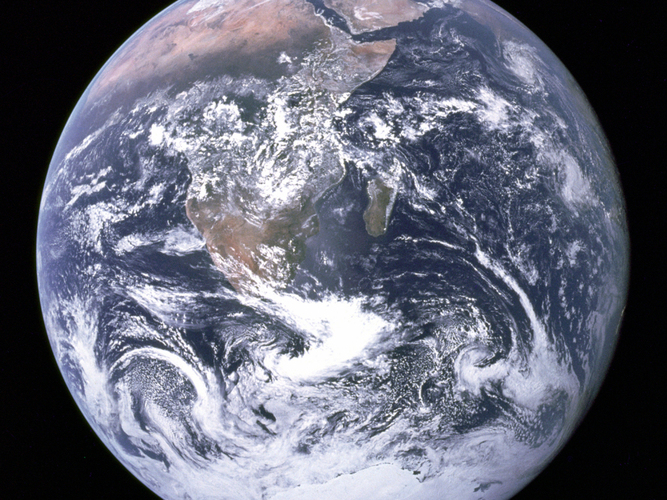 Blue Marble original, feita em 1972