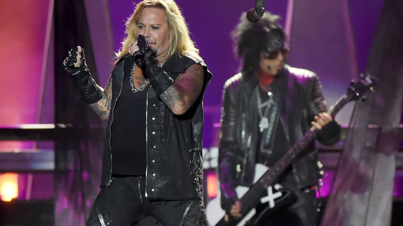 Apresentação da banda Mötley Crüe no segundo dia do Rock in Rio 2015