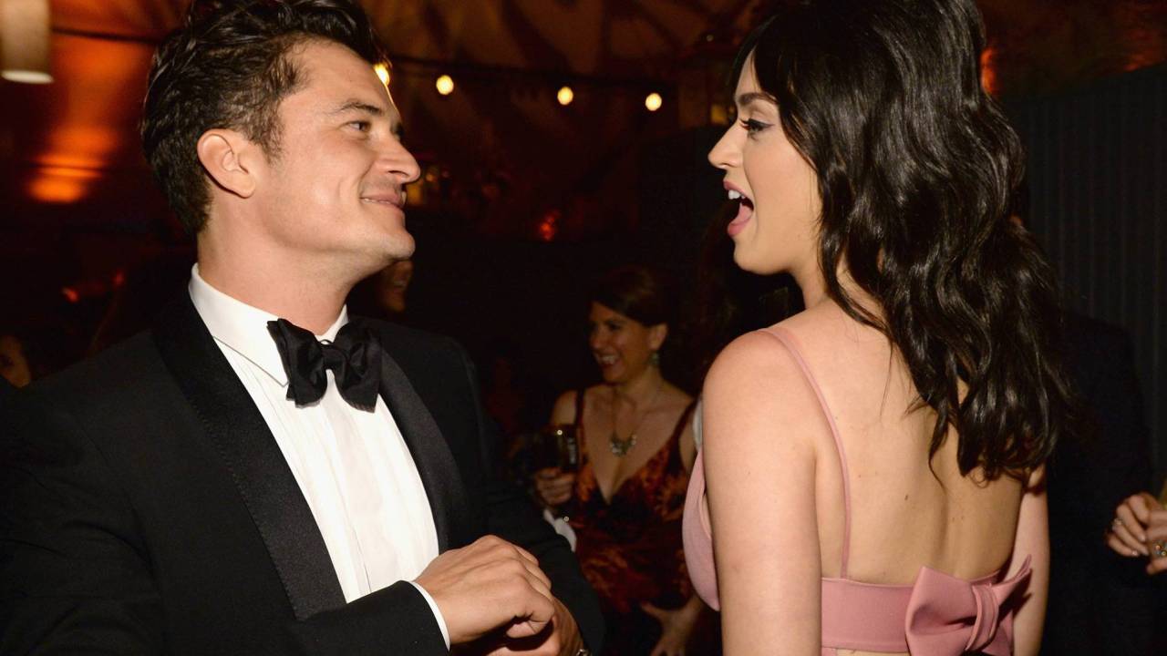 A cantora Katy Perry e o ator Orlando Bloom