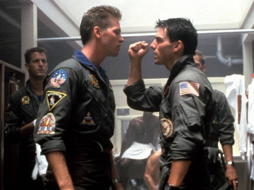 alx_top_gun_original.jpeg Val Kilmer e Tom Cruise em cena de 'Top Gun: Ases Indomáveis'