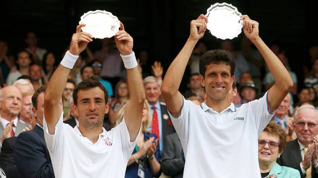 O croata Ivan Dodig e o brasileiro Marcelo Melo ficaram com vice no torneio de duplas em Wimbledon após serem derrotados por 3 sets a 1 pelos americanos Bob e Mike Bryan O croata Ivan Dodig e o brasileiro Marcelo Melo ficaram com vice no torneio de duplas em Wimbledon após serem derrotados por 3 sets a 1 pelos americanos Bob e Mike Bryan