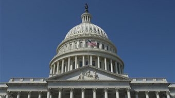 Detalhe do Capitólio, prédio onde funciona o Congresso dos Estados Unidos