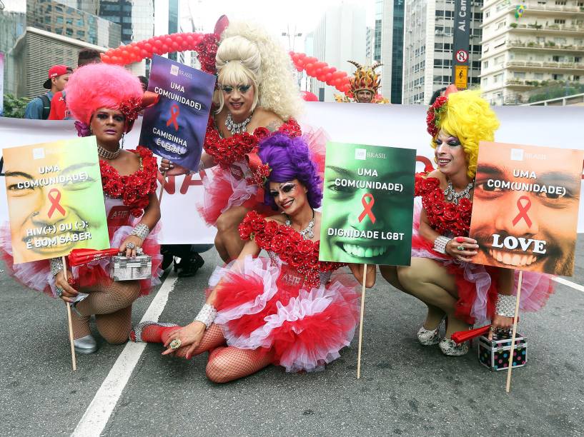 20ª Parada do Orgulho LGBT, realizada na Avenida Paulista, em São Paulo (SP). O evento foi incluído recentemente no calendário oficial da cidade - 29/05/2016