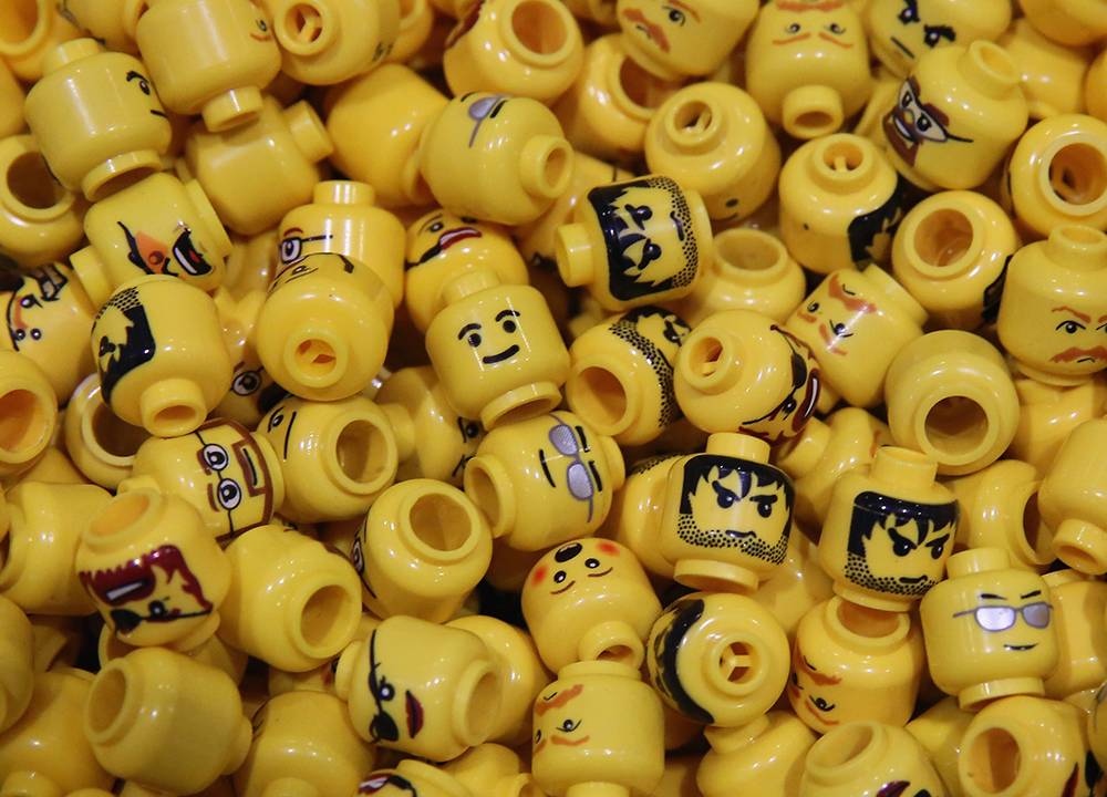 Peças de Lego são exibidas durante a Brick 2014, em Londres, na Inglaterra