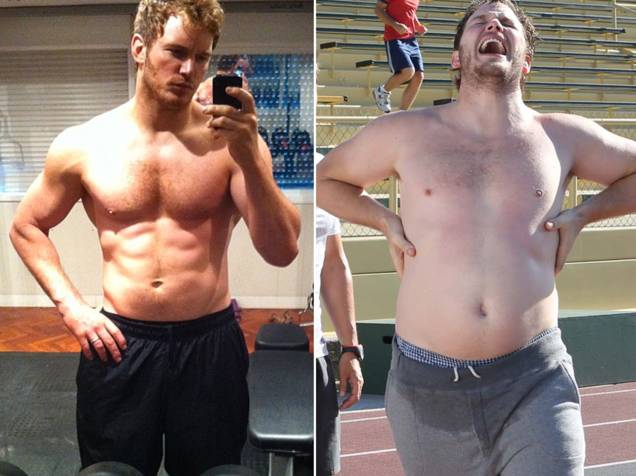 Chris Pratt hoje e ontem Chris Pratt hoje e ontem