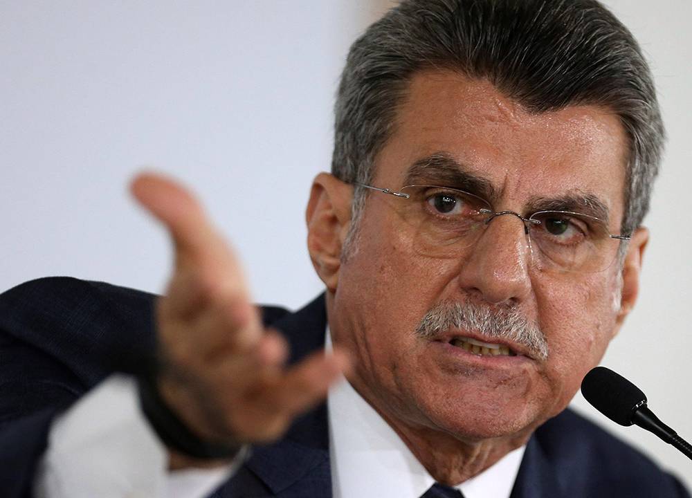 Ministro do Planejamento Romero Jucá participa de coletiva de imprensa em Brasília