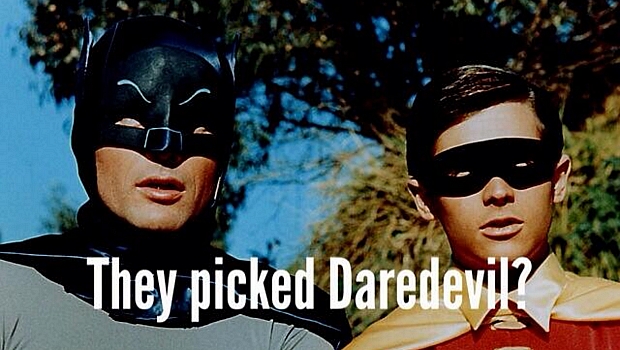 "Eles escolheram o Demolidor?", perguntam o Batman e Robin da clássica série de TV "Eles escolheram o Demolidor?", perguntam o Batman e Robin da clássica série de TV