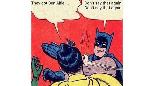 "Não diga de novo!, Não diga de novo!", reage o Batman dos quadrinhos ao anúncio de que Ben Affleck vai interepretá-lo "Não diga de novo!, Não diga de novo!", reage o Batman dos quadrinhos ao anúncio de que Ben Affleck vai interepretá-lo