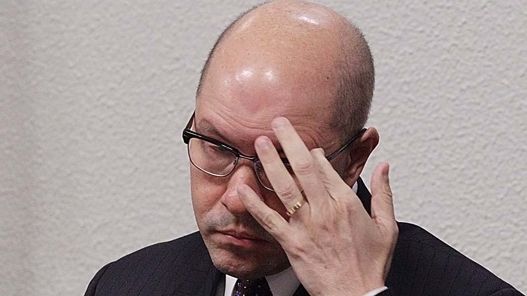Demóstenes Torres durante depoimento ao Conselho de Ética