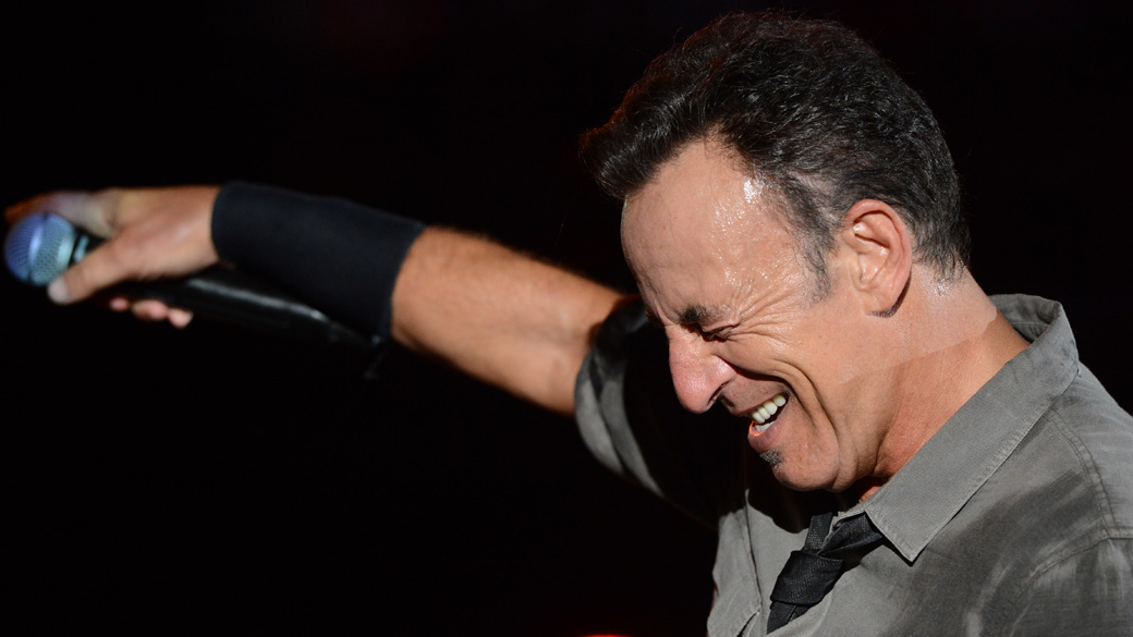 Bruce Springsteen durante show no Rock in Rio 2013 -