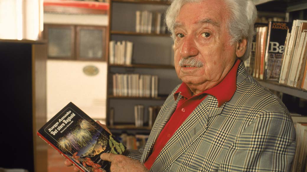 Jorge Amado em 1991, em Salvador, Bahia