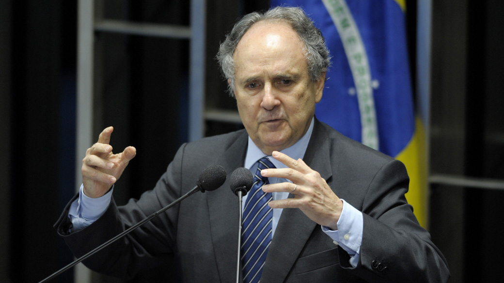 O senador Cristovam Buarque em Brasília