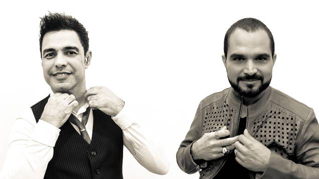 Zezé Di Camargo e Luciano durante gravação do DVD Flores em Vida, no Citibank Hall, em São Paulo Zezé Di Camargo e Luciano durante gravação do DVD Flores em Vida, no Citibank Hall, em São Paulo