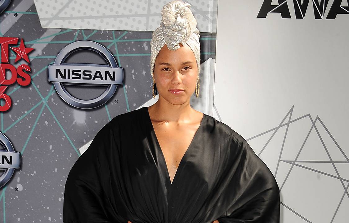 A cantora americana Alicia Keys, durante o BET Awards, realizado em Los Angeles, na Califórnia (EUA) - 26/06/2016