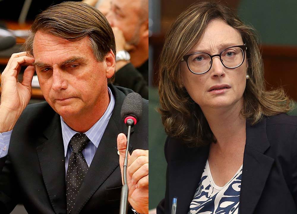 Os deputados Jair Bolsonaro e Maria do Rosário