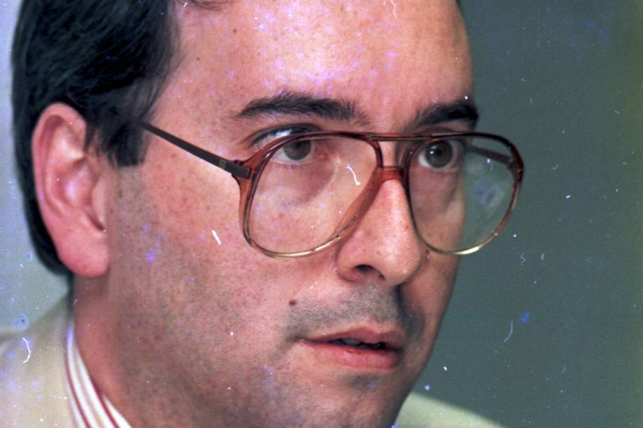 Eduardo Cunha, então deputado federal, durante apresentação de Marcos Tosta aos parlamentares do PPB-RJ, no Rio de Janeiro - 1993