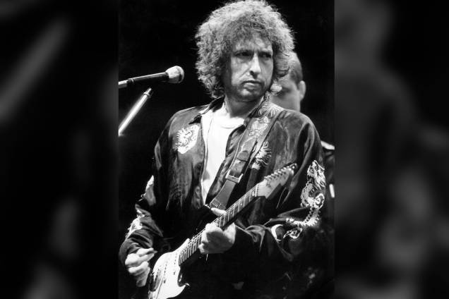 Bob Dylan durante apresentação em Munique, na Alemanha em 1981 Bob Dylan durante apresentação em Munique, na Alemanha em 1981