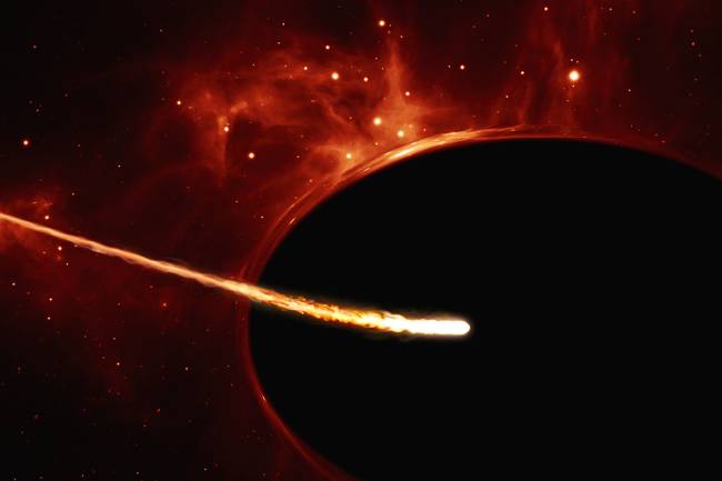 Estrela que explode próxima a um buraco negro supermassivo Estrela que explode próxima a um buraco negro supermassivo