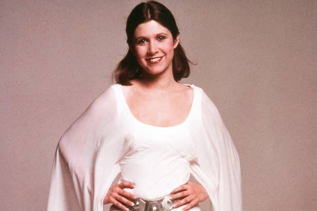 Carrie Fisher como princesa Leia, personagem do "Star Wars", de George Lucas. Carrie Fisher como princesa Leia, personagem do "Star Wars", de George Lucas.