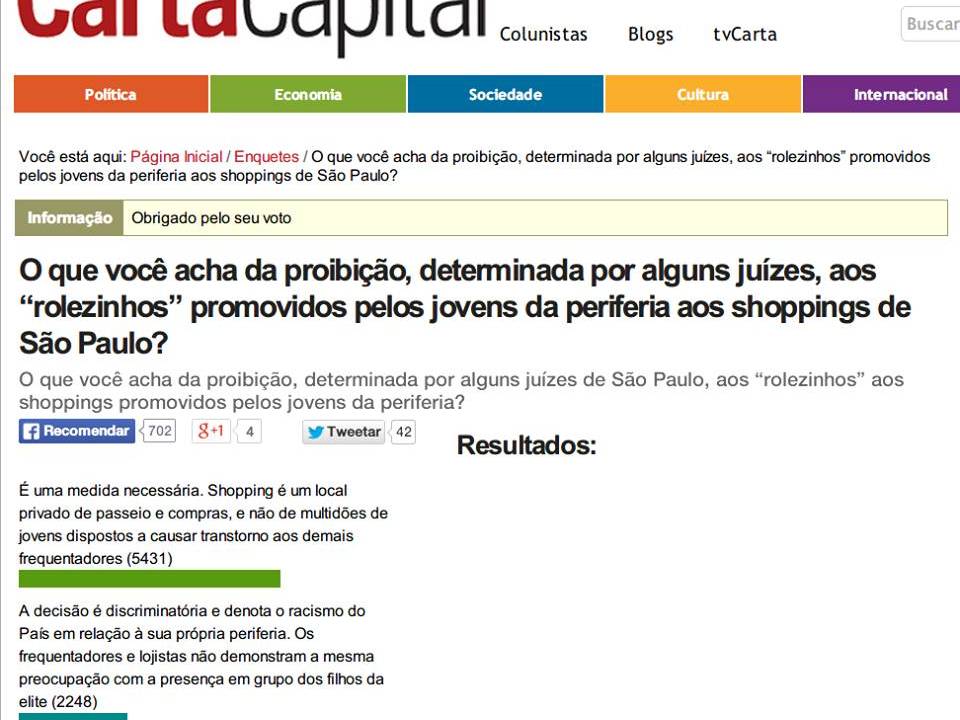 Carta Capital enquete