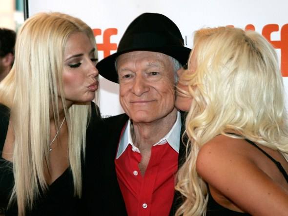 O fundador da revista Playboy, Hugh Hefner