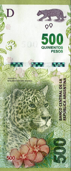 <span>A cédula de 500 pesos, representante da Argentina no 'Oscar das Moedas'</span> <span>A cédula de 500 pesos, representante da Argentina no 'Oscar das Moedas'</span>