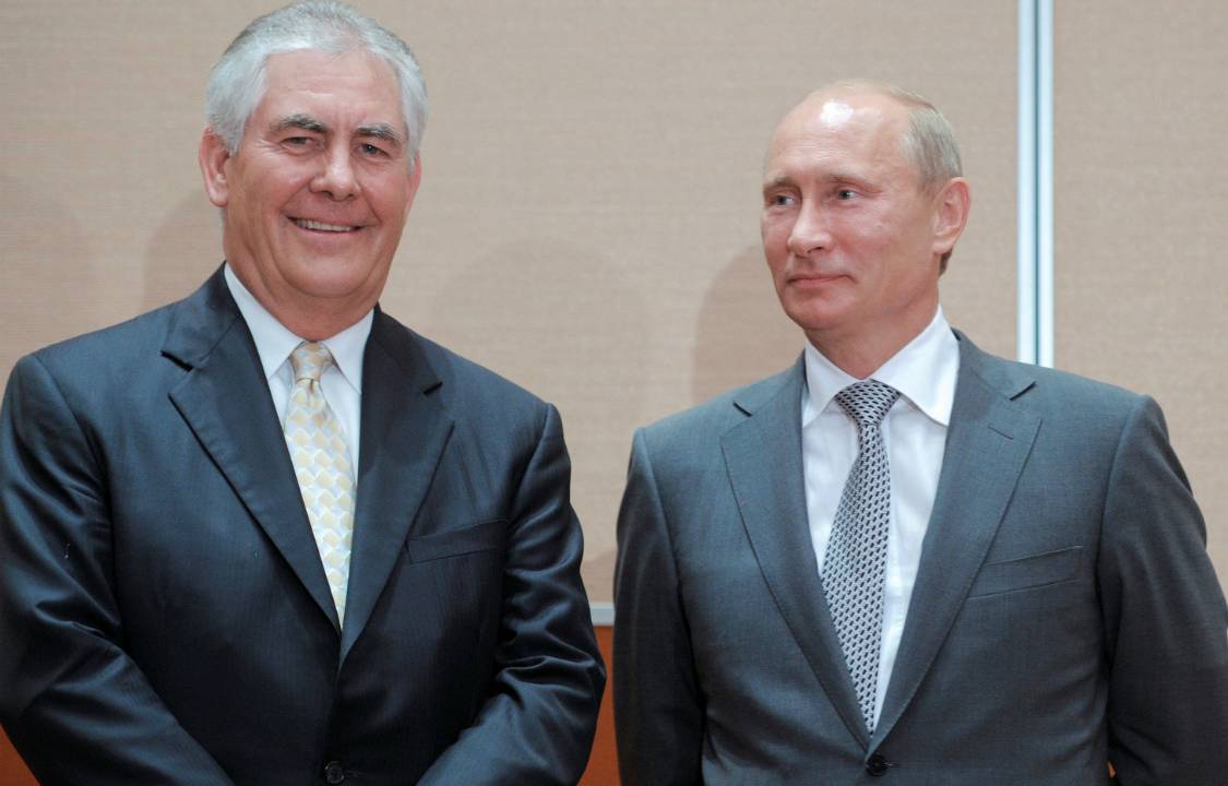 Rex Tillerson tem bom relacionamento com Vladimir Putin