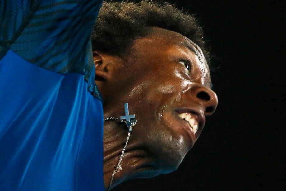 Gael Monfils, da França, durante partida contra o espanhol Rafael Nada, em Melbourne