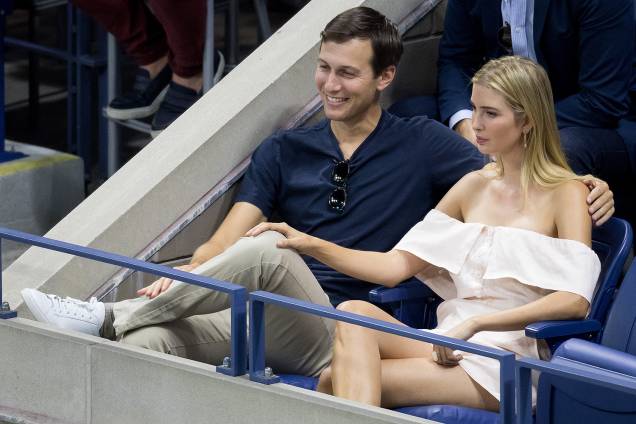 Jared Kushner e sua esposa Ivanka durante torneio de tenis no Queens, em Nova York - 11/09/2016 Jared Kushner e sua esposa Ivanka durante torneio de tenis no Queens, em Nova York - 11/09/2016