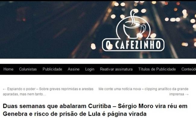 Notícia falsa sobre o juiz Sergio Moro