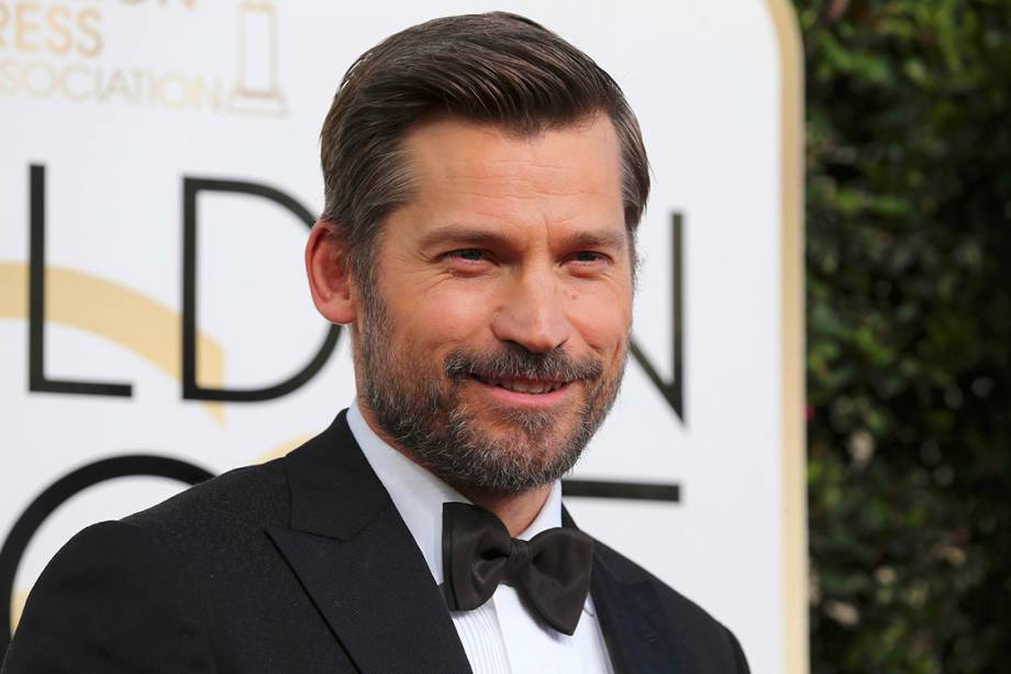 o ator Nikolaj Coster-Waldau chega para o Globo de Ouro 2017, em Los Angeles