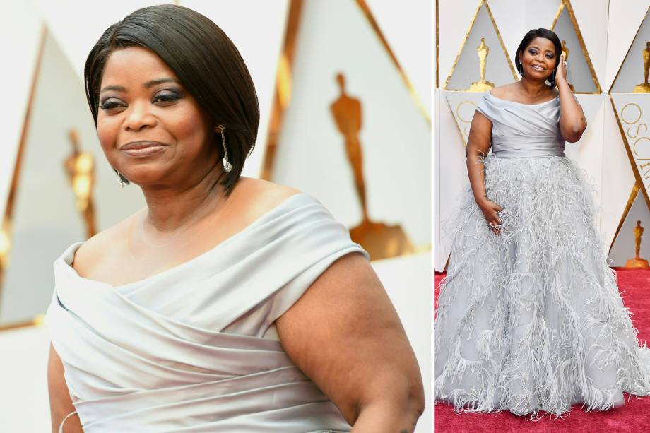 A atriz Octavia Spencer indicada ao prêmio de Melhor Atriz Coadjuvante pelo filme 'Estrelas Além do Tempo' chega para a cerimônia do Oscar em Hollywood - 26/02/2017