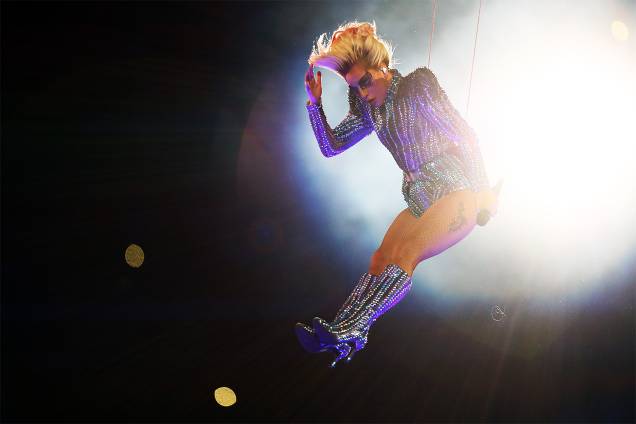 Lady Gaga durante a final da 51ª edição do Super Bowl - 05/02/2017 Lady Gaga durante a final da 51ª edição do Super Bowl - 05/02/2017
