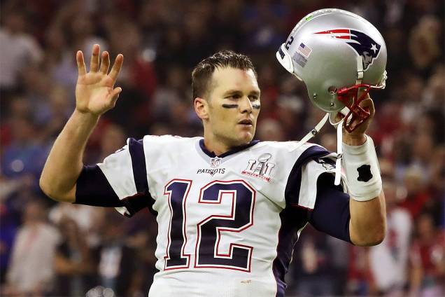 Tom Brady do New England Patriots contra Atlanta Falcons durante a final da 51ª edição do Super Bowl - 05/02/2017 Tom Brady do New England Patriots contra Atlanta Falcons durante a final da 51ª edição do Super Bowl - 05/02/2017