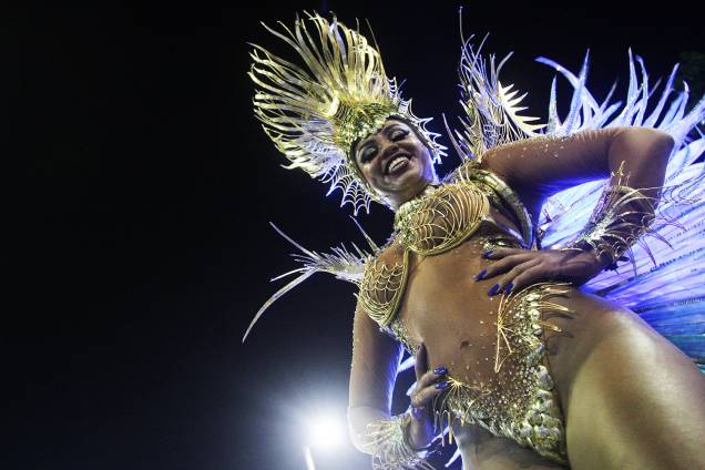 A rainha de bateria da Portela, Bianca Monteiro, durante a segunda noite de desfiles na Marquês de Sapucaí - 28/02/2017 A rainha de bateria da Portela, Bianca Monteiro, durante a segunda noite de desfiles na Marquês de Sapucaí - 28/02/2017