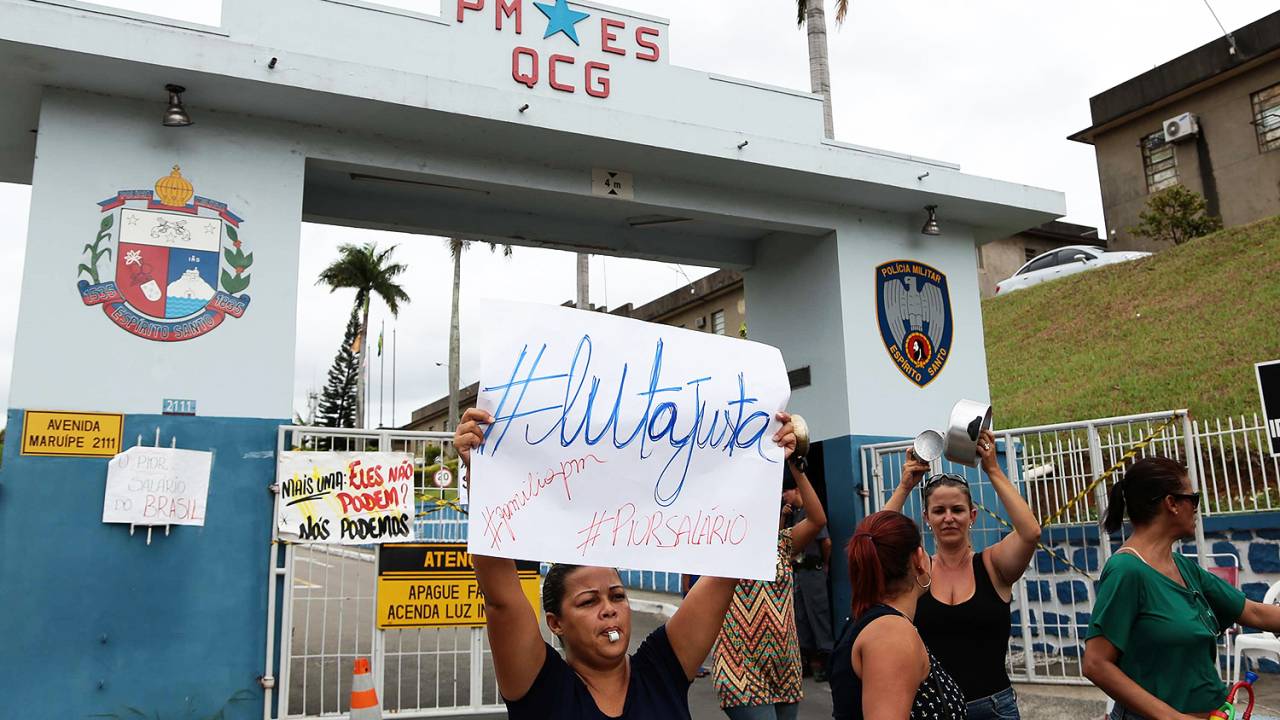 Protesto familiares de policiais militares em Vitória