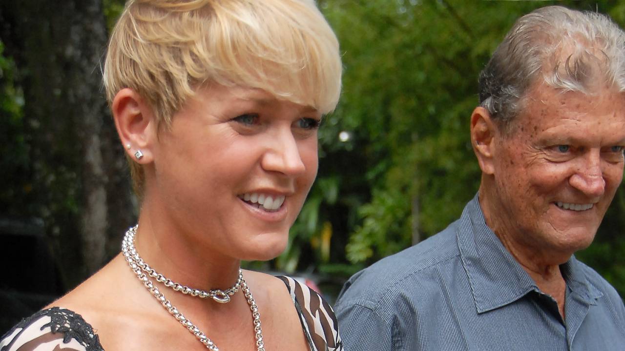 Xuxa ao lado do pai, Luiz Floriano Meneghel