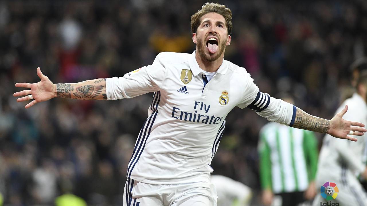 Sergio Ramos salva Real Madrid na disputa contra o Betis, neste domingo