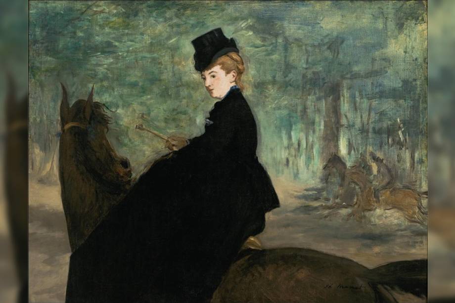 "A Amazona - Retrato de Marie Lefébure" por Edouard Manet