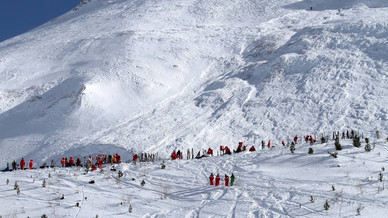 Avalanche em Tignes na França