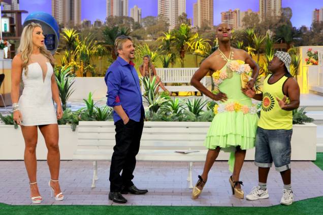 Elenco de 'A Praça É Nossa', durante programa comemorativo de 30 anos Elenco de 'A Praça É Nossa', durante programa comemorativo de 30 anos