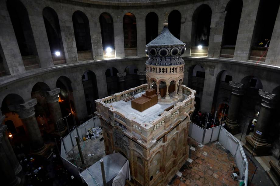 Santo Sepulcro é reinaugurado após reformas, em Jerusalém - 21/03/2017