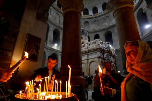 Santo Sepulcro é reinaugurado após reformas, em Jerusalém - 21/03/2017 Santo Sepulcro é reinaugurado após reformas, em Jerusalém - 21/03/2017