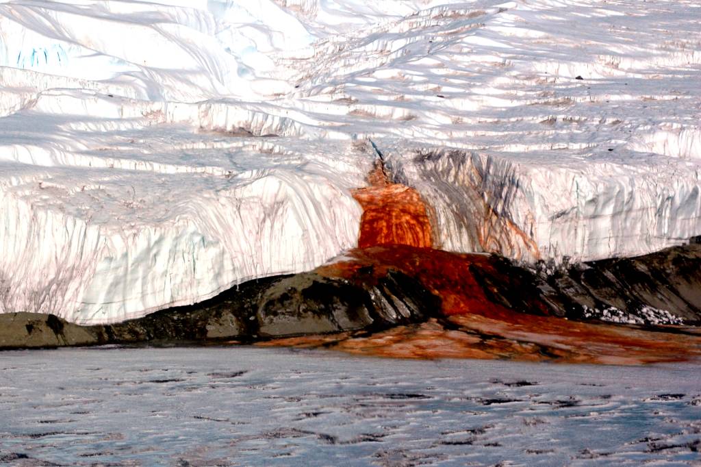 Cientistas descobrem origem de ‘cachoeira de sangue’ na Antártida