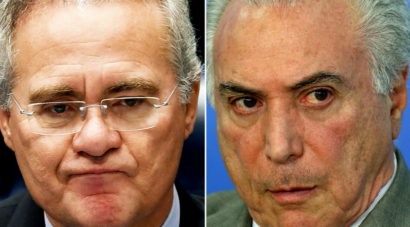 Renan Calheiros volta a atacar Michel Temer em rede social