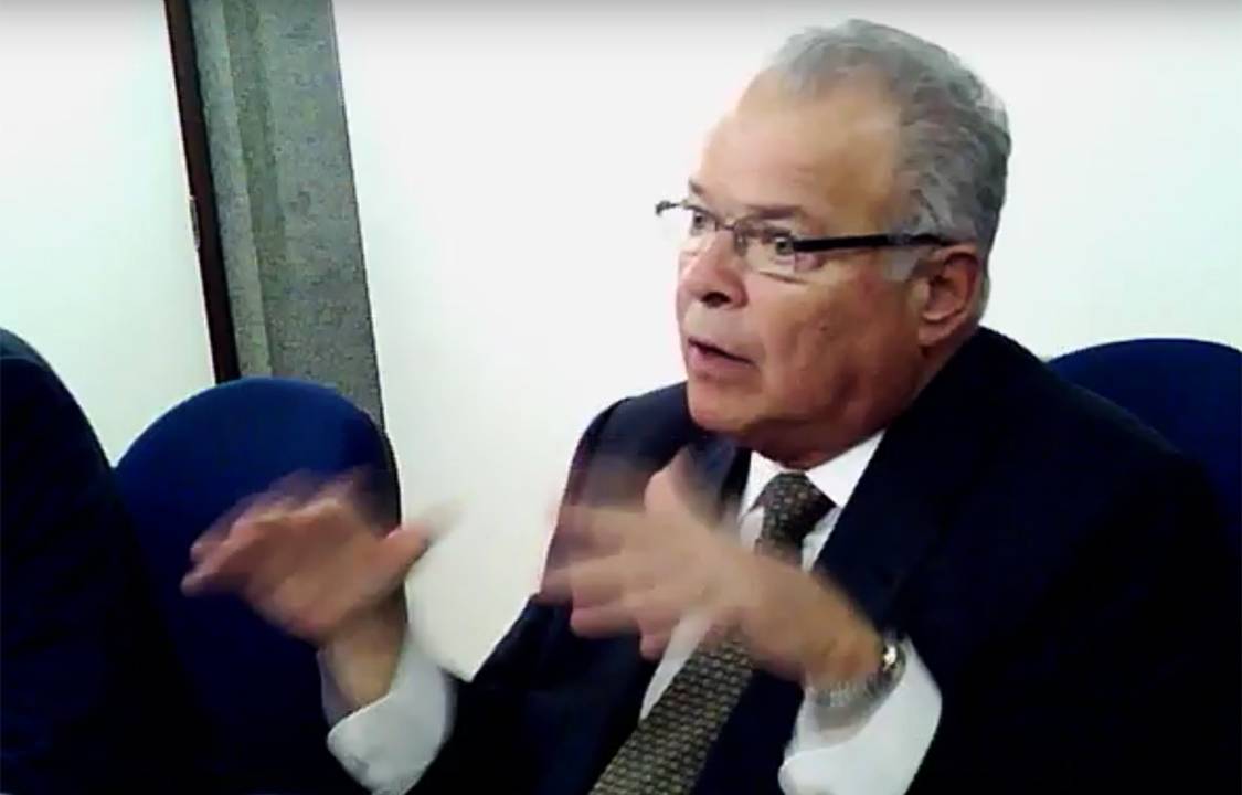 Emílio Odebrecht durante delação premiada
