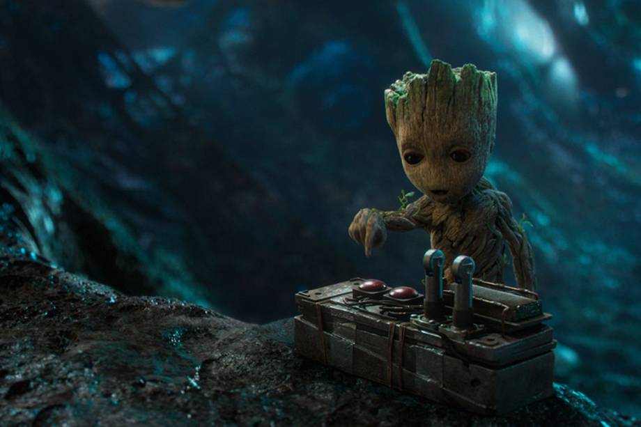 Baby Groot, dublado por Vin Diesel, em Guardiões da Galáxia 2