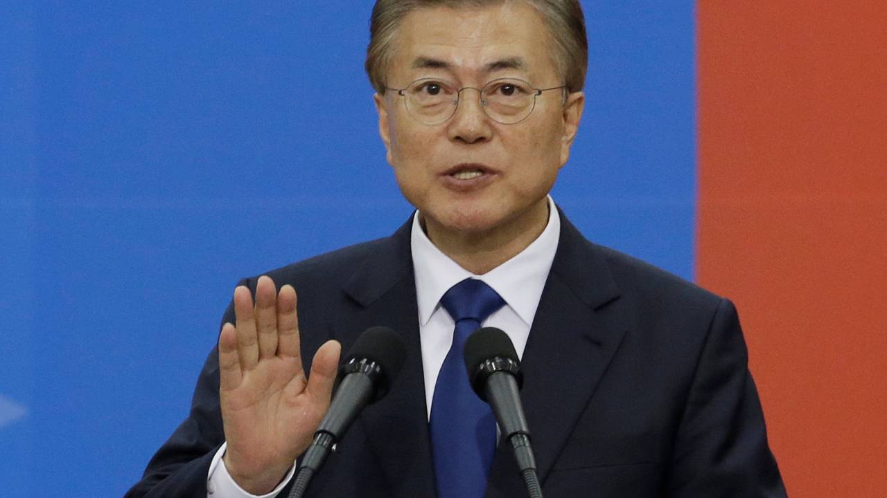 Moon Jae-in, presidente da Coreia do Sul, em juramento