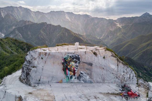Novo mural do artista plástico Kobra em Carrara, Itália Novo mural do artista plástico Kobra em Carrara, Itália