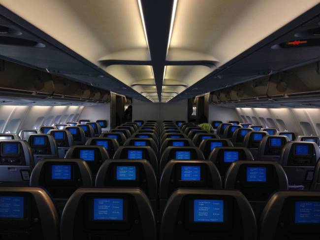 Interior de avião